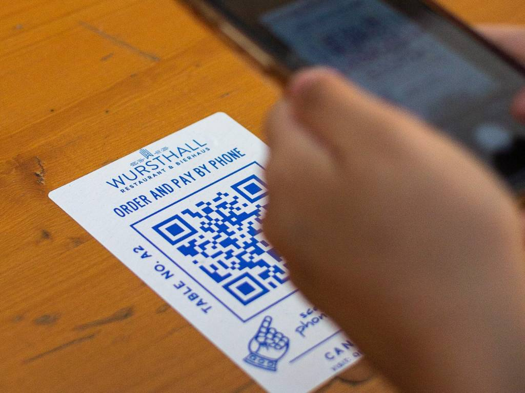 A QR Code menu that allows customers to order and pay by phone