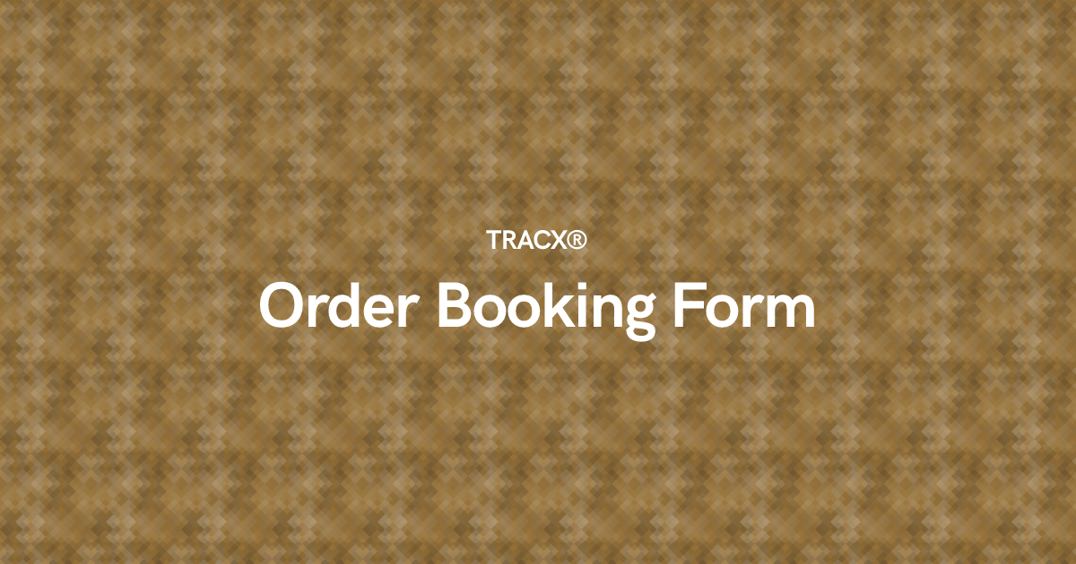 Order Booking Form