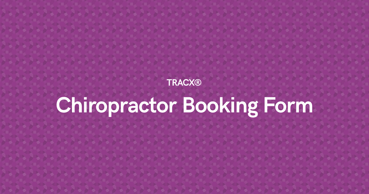 Chiropractor Booking Form