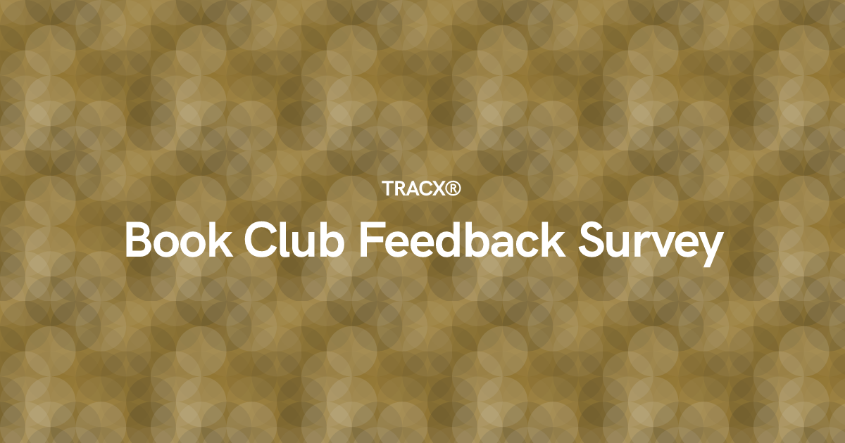 Book Club Feedback Survey