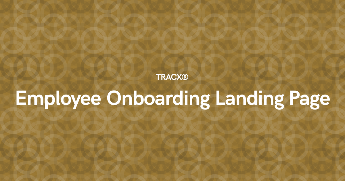 Employee Onboarding Landing Page