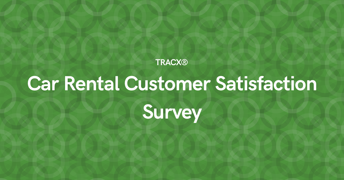 Car Rental Customer Satisfaction Survey