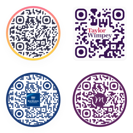 Customisable qr codes with logos added