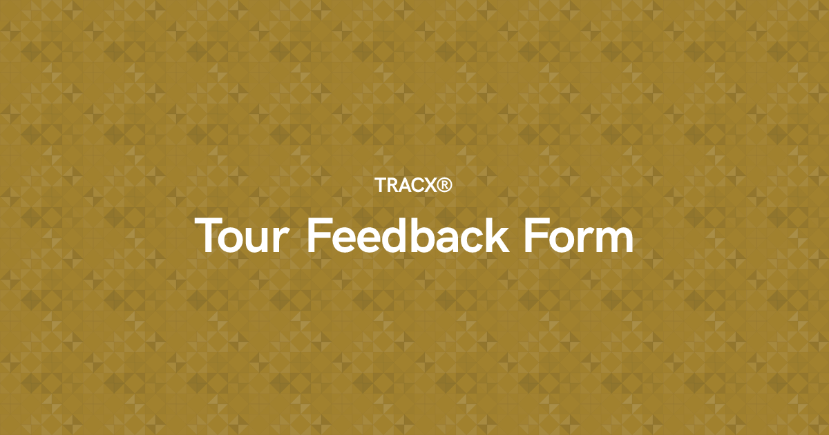 Tour Feedback Form