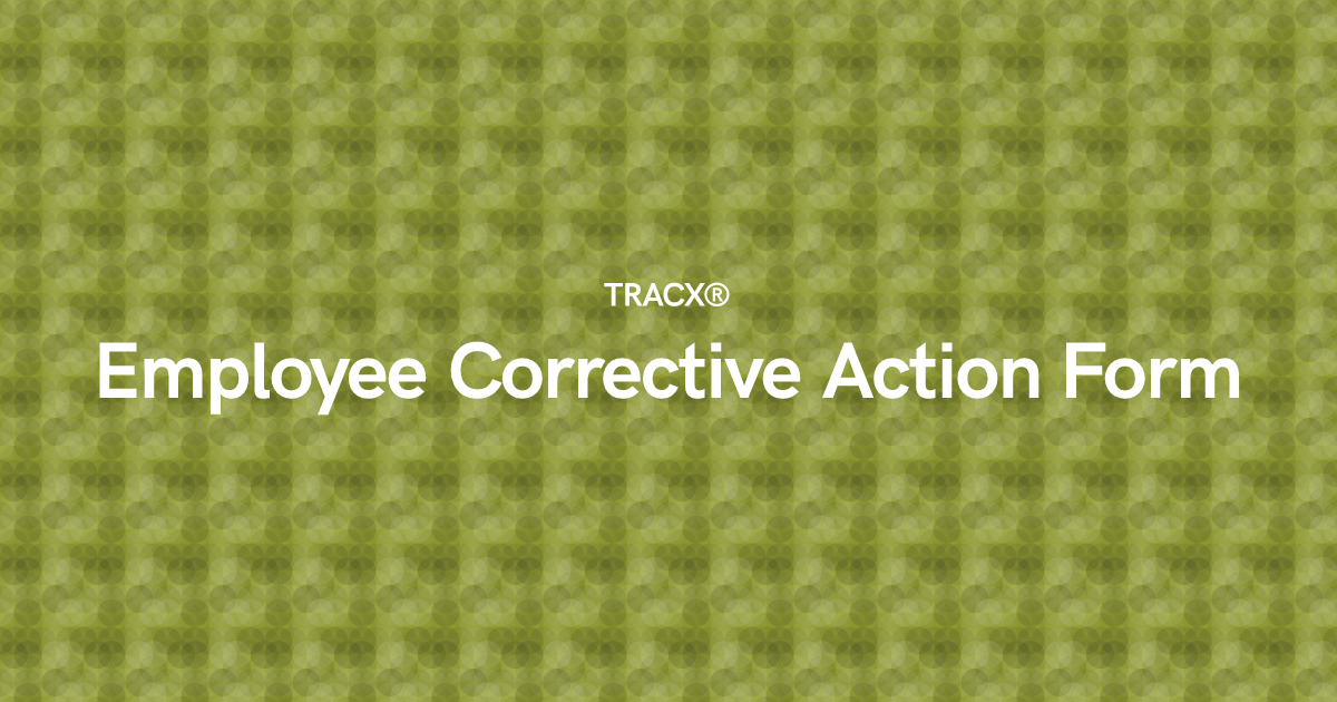 Employee Corrective Action Form