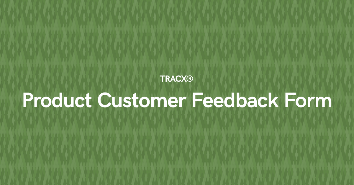 Product Customer Feedback Form