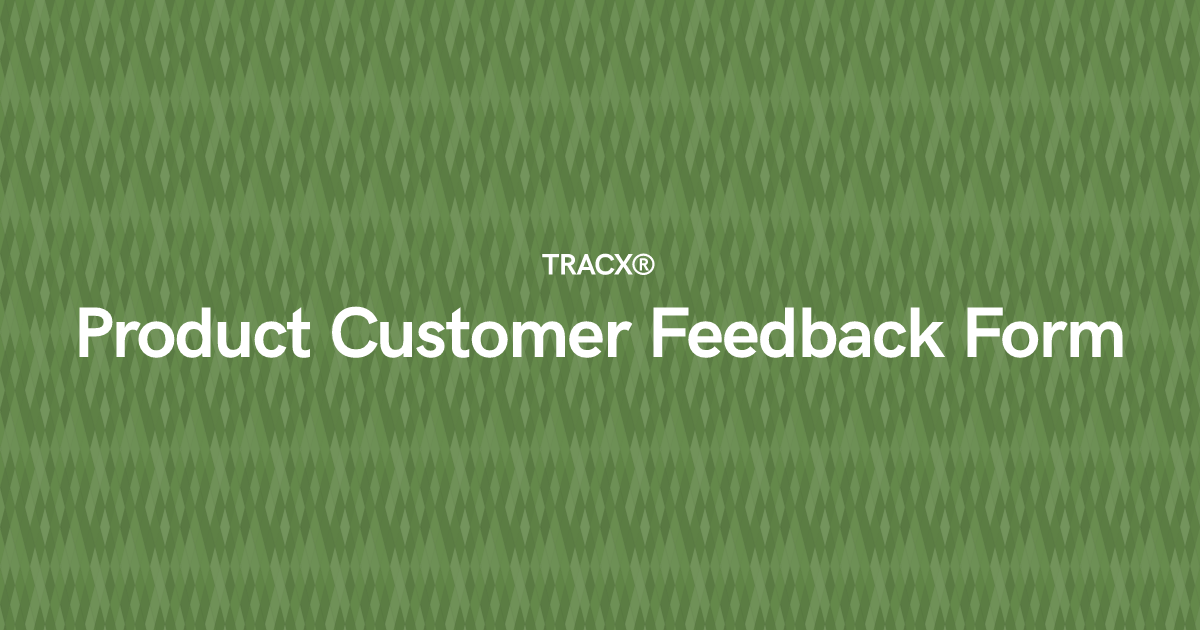 Product Customer Feedback Form