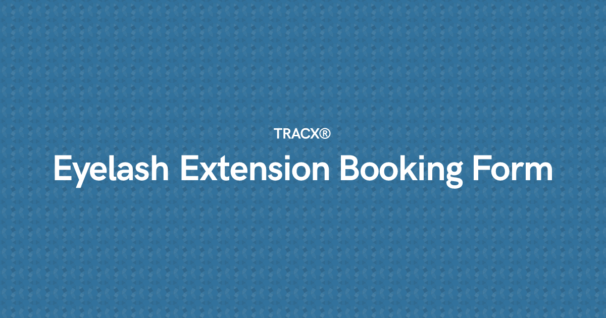 Eyelash Extension Booking Form