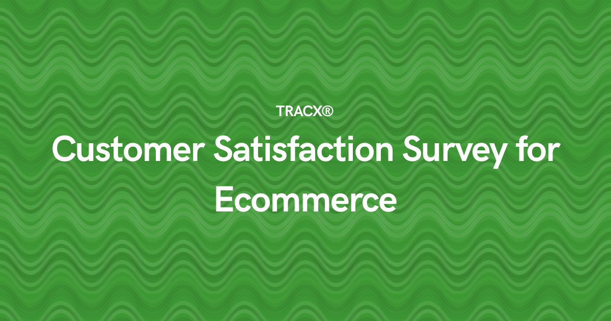 Customer Satisfaction Survey for Ecommerce
