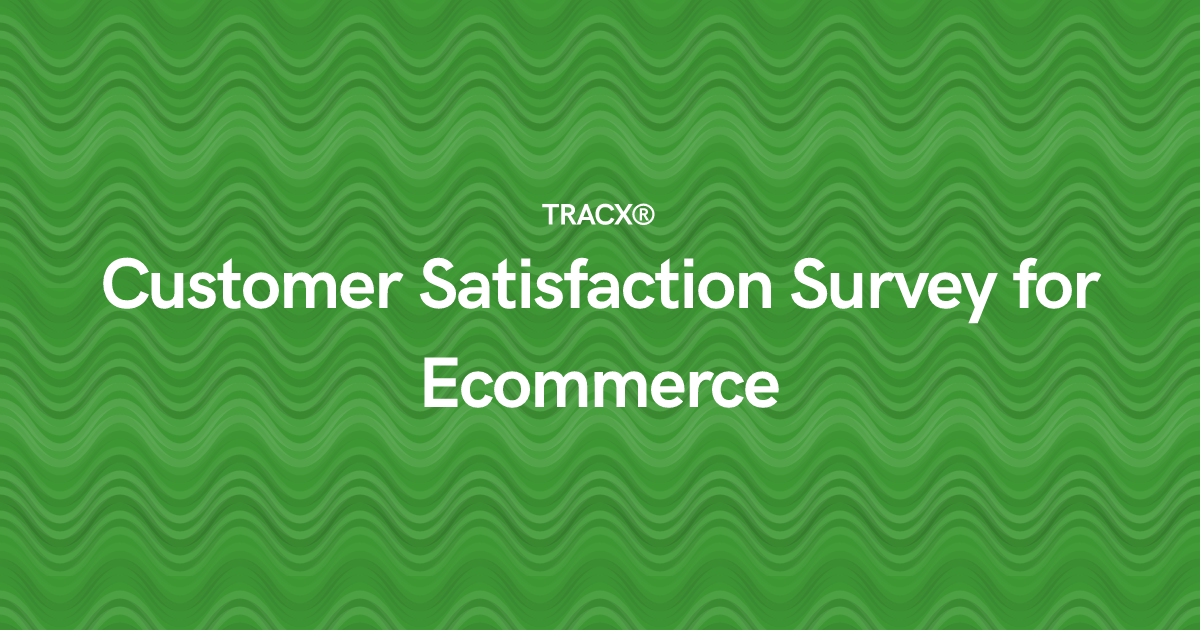 Customer Satisfaction Survey for Ecommerce