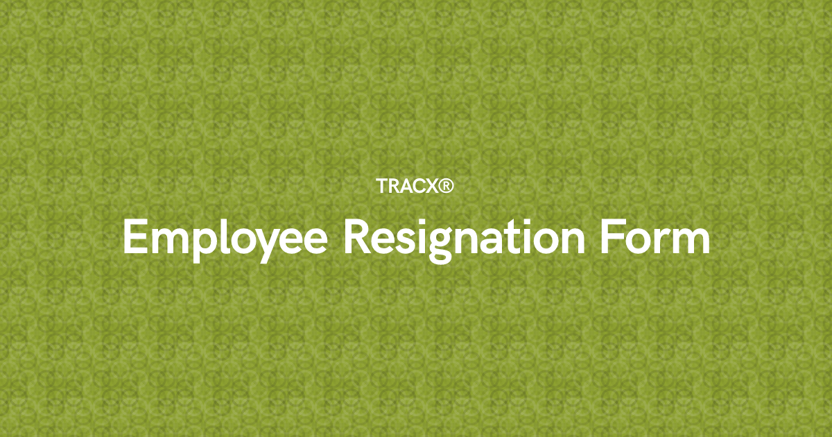Employee Resignation Form
