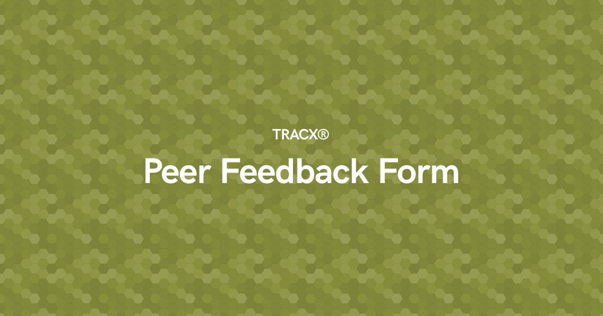 Peer Feedback Form
