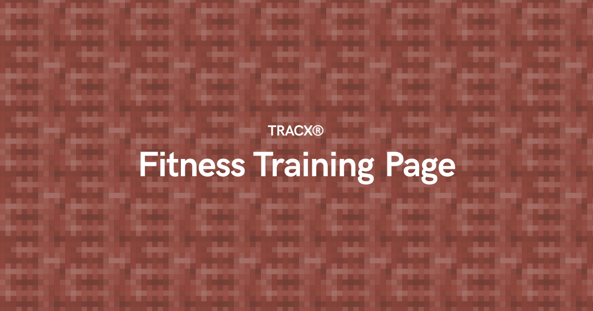 Fitness Training Page