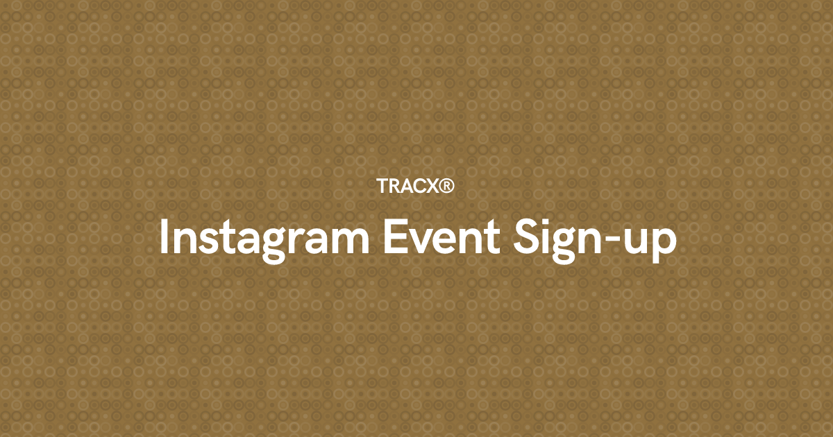 Instagram Event Sign-up