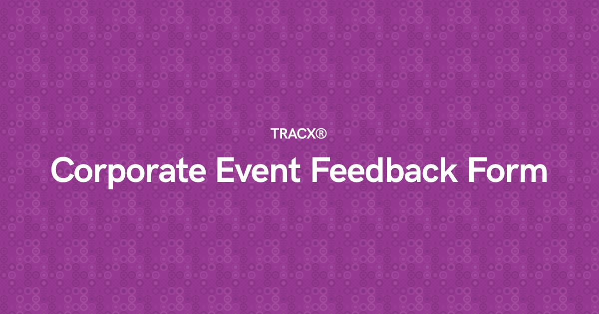 Corporate Event Feedback Form