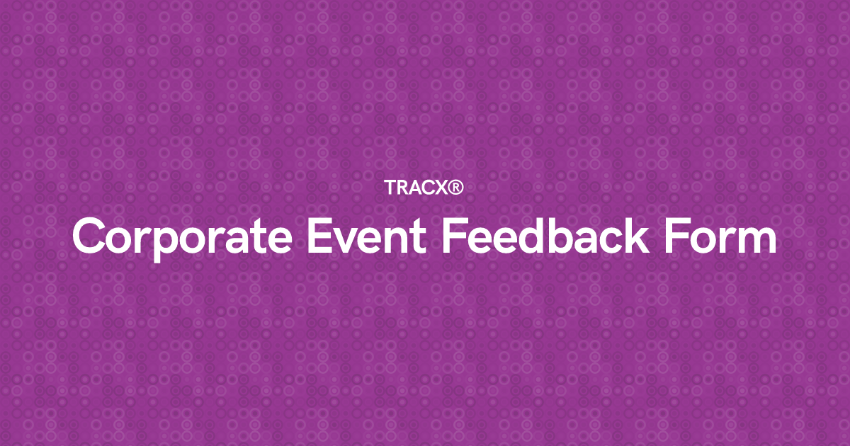 Corporate Event Feedback Form