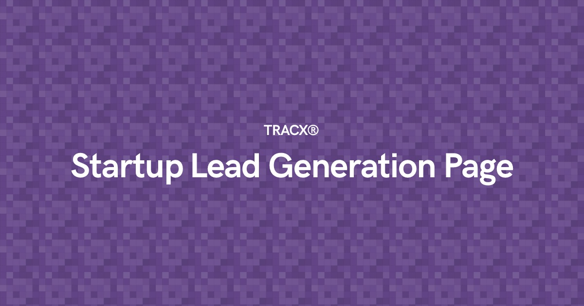 Startup Lead Generation Page