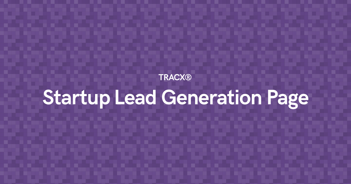 Startup Lead Generation Page