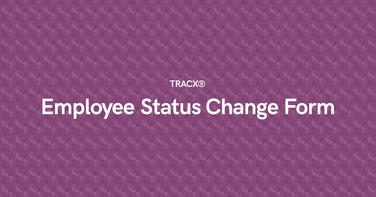 Employee Status Change Form