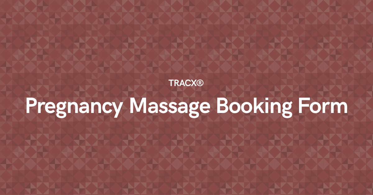 Pregnancy Massage Booking Form