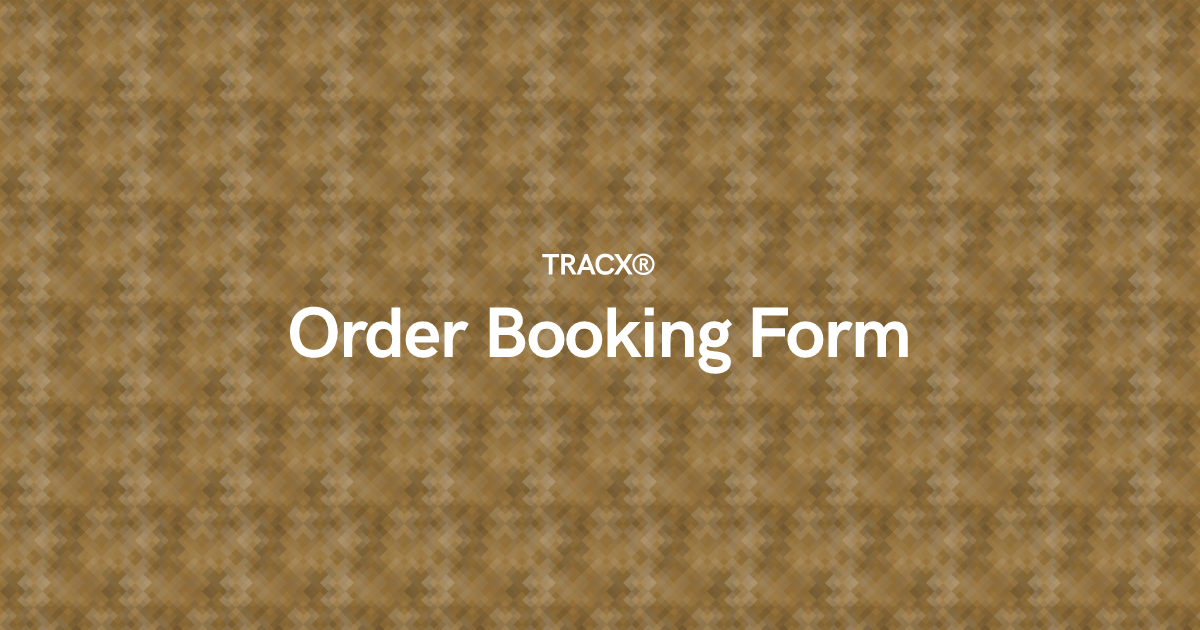 Order Booking Form