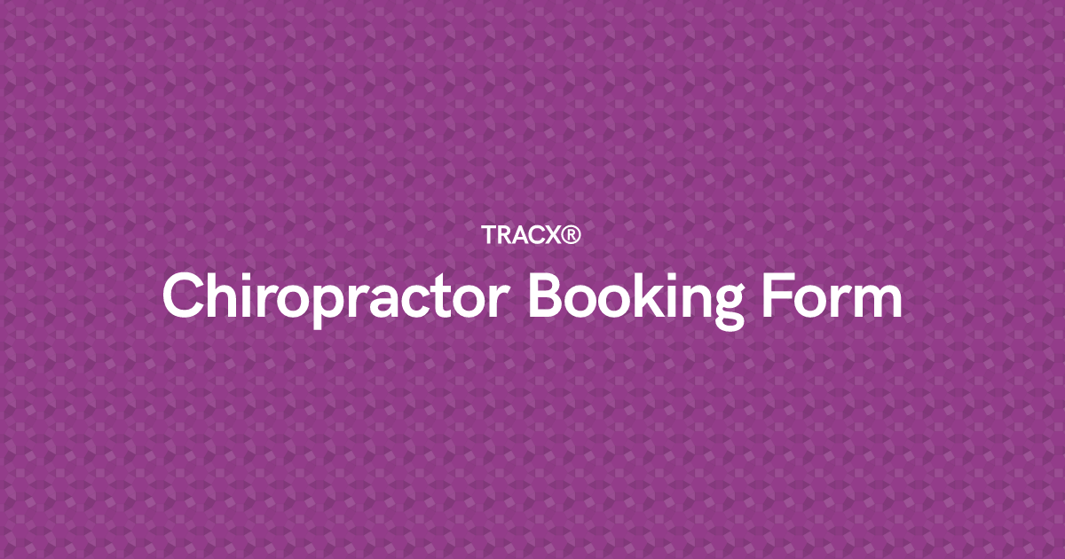 Chiropractor Booking Form