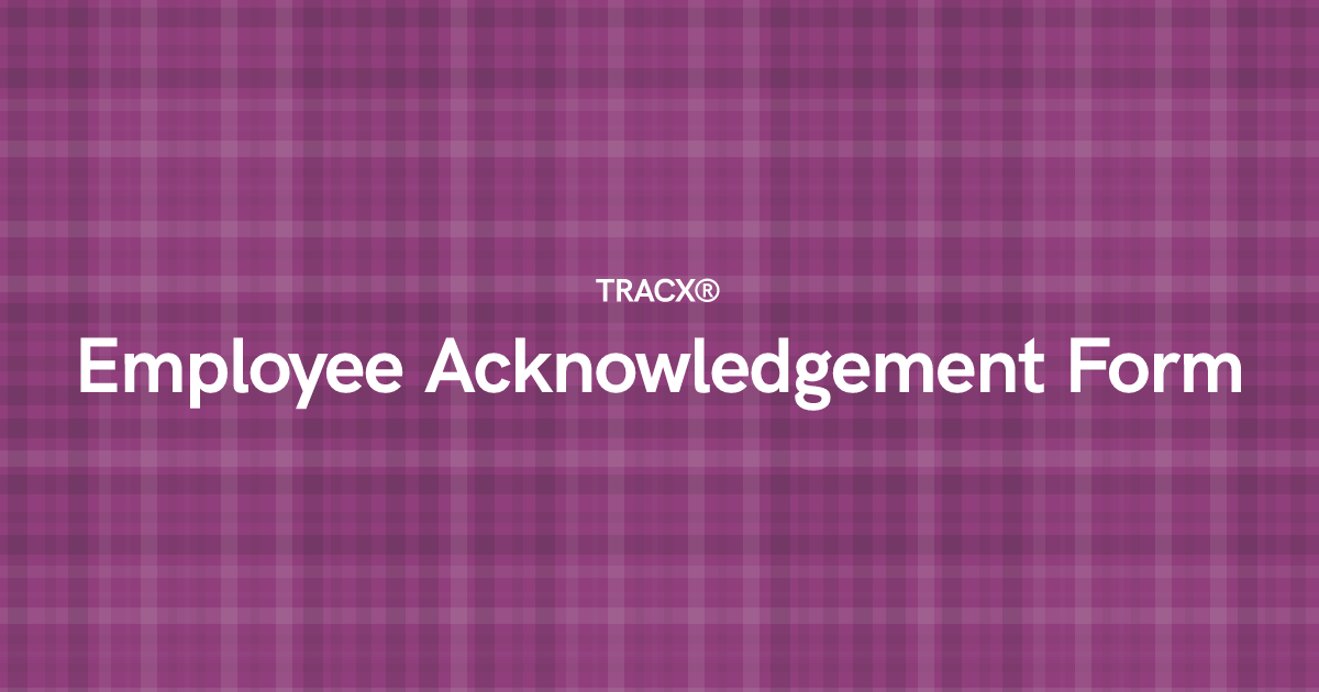 Employee Acknowledgement Form