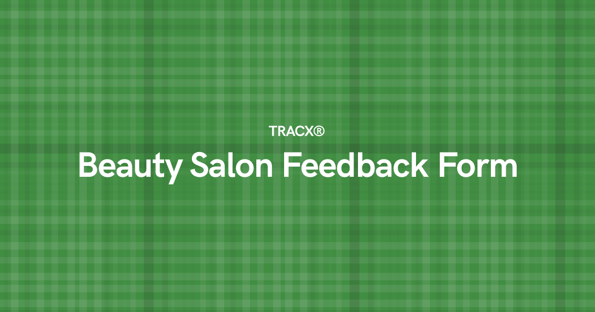 Beauty Salon Feedback Form