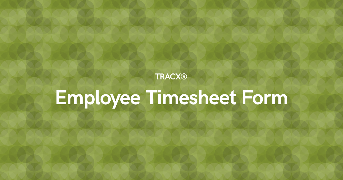 Employee Timesheet Form