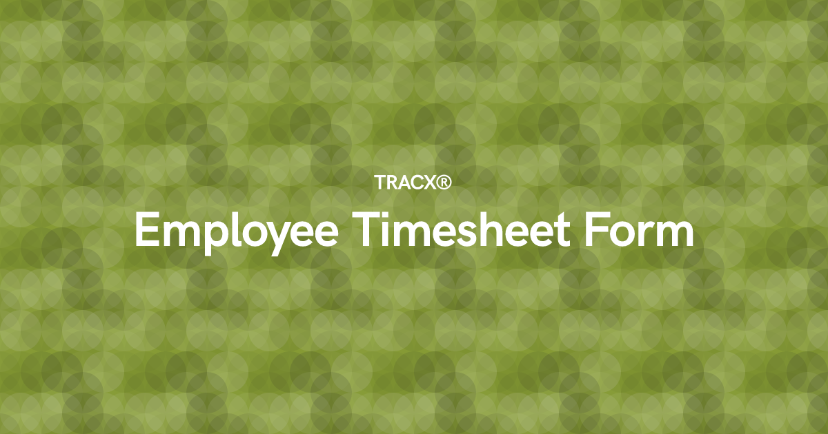 Employee Timesheet Form