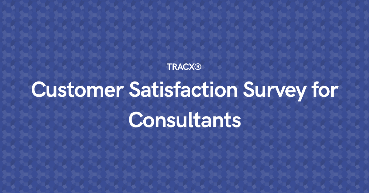 Customer Satisfaction Survey for Consultants