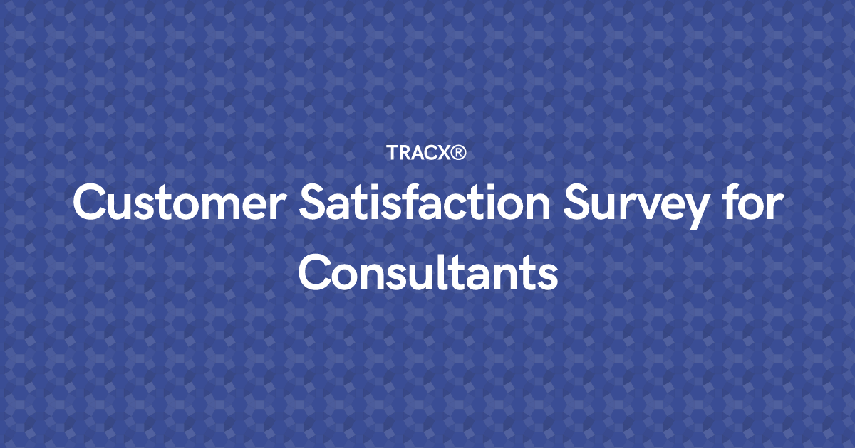 Customer Satisfaction Survey for Consultants