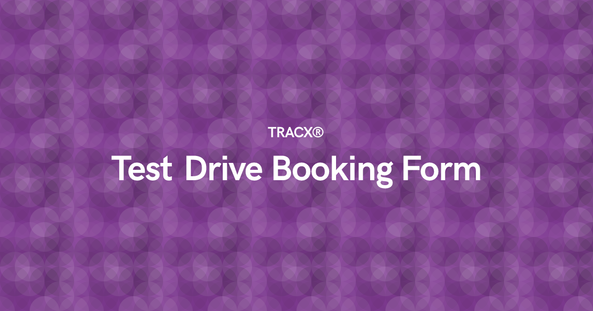 Test Drive Booking Form