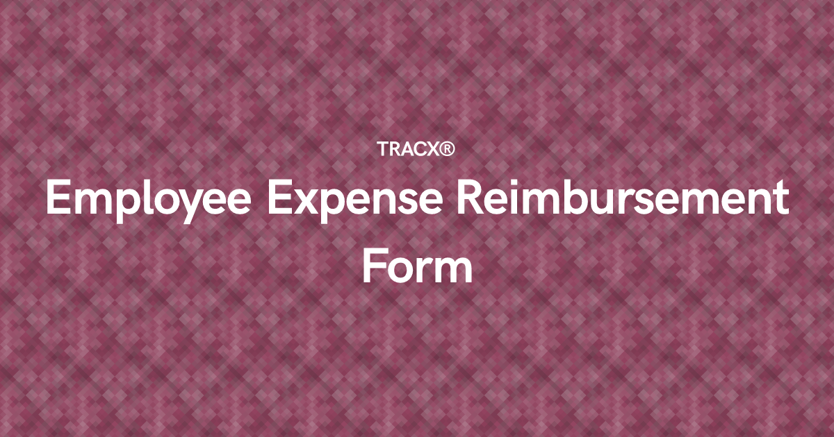 Employee Expense Reimbursement Form