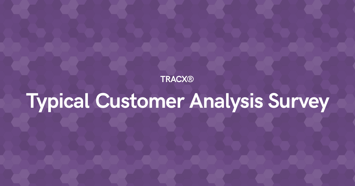 Typical Customer Analysis Survey