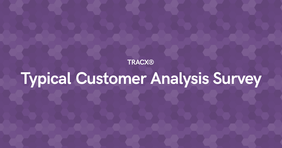 Typical Customer Analysis Survey