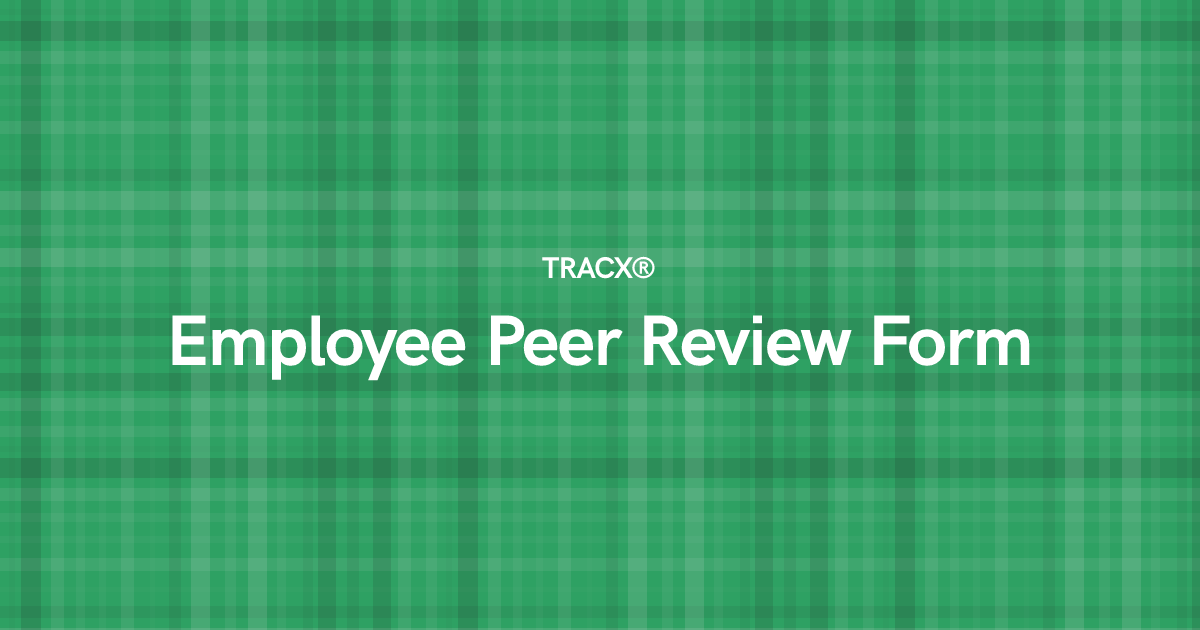 Employee Peer Review Form