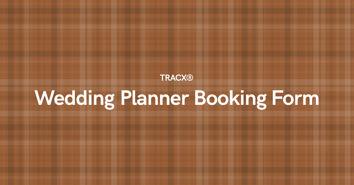 Wedding Planner Booking Form