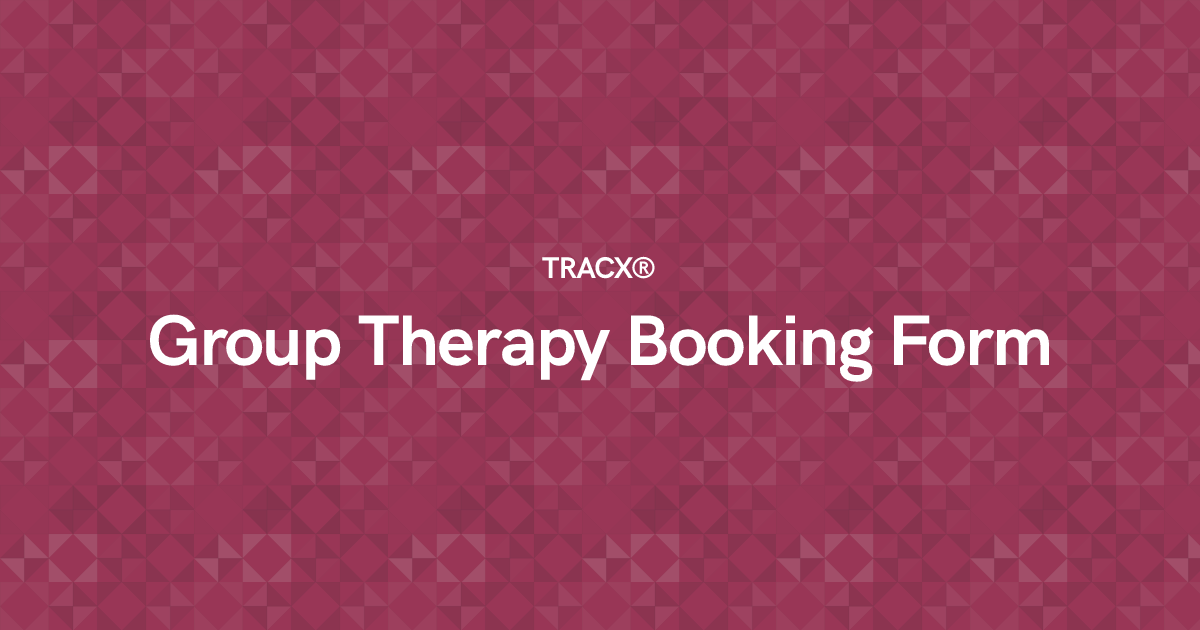 Group Therapy Booking Form