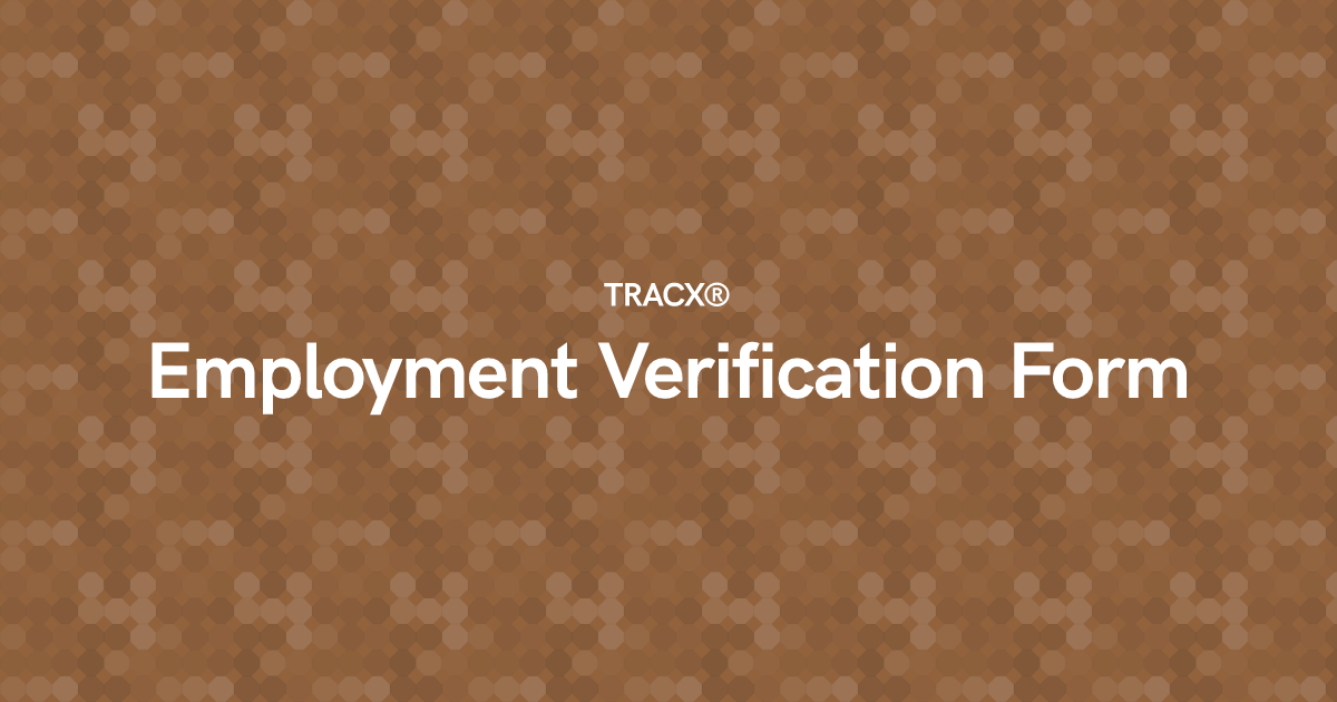 Employment Verification Form