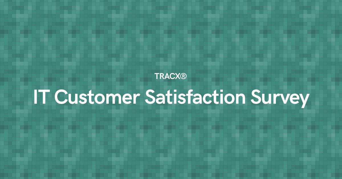 IT Customer Satisfaction Survey