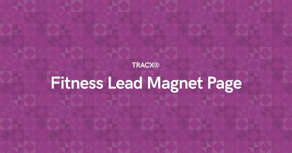 Fitness Lead Magnet Page