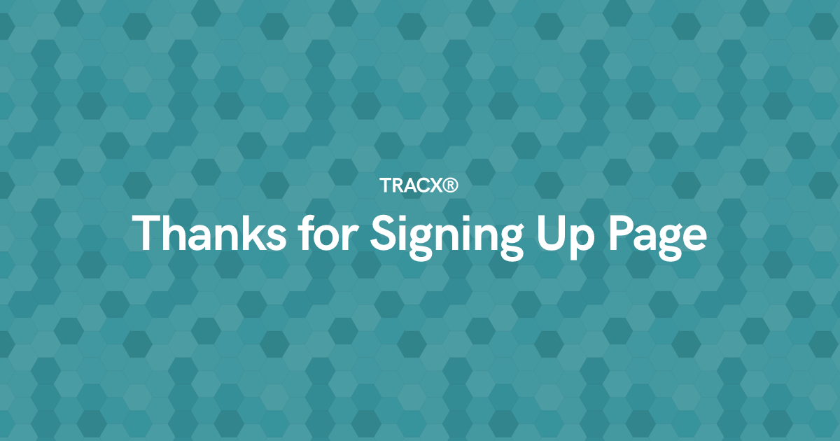 Thanks for Signing Up Page