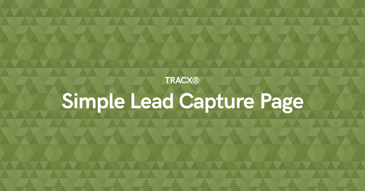 Simple Lead Capture Page