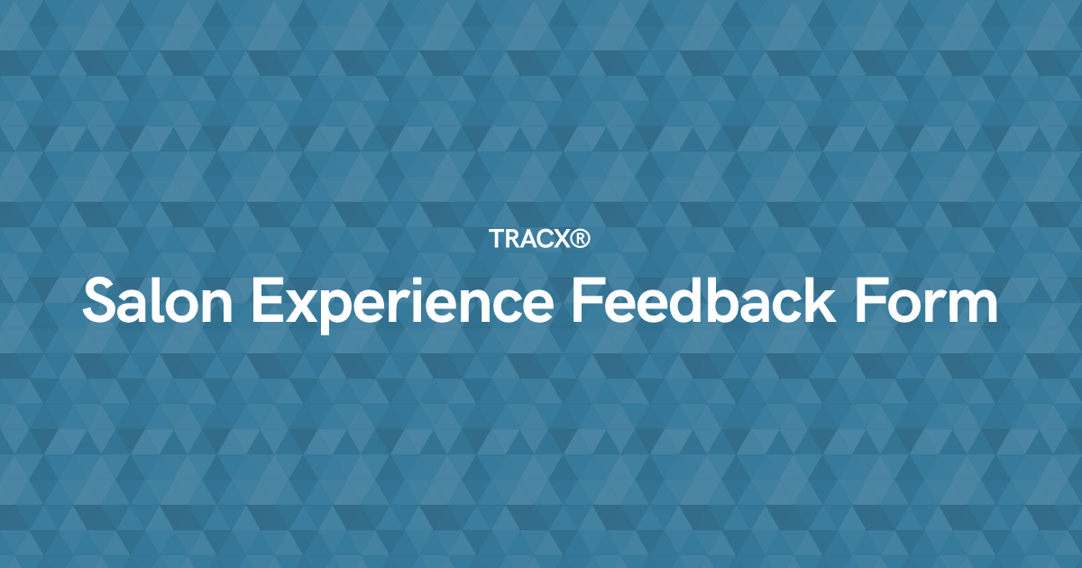 Salon Experience Feedback Form