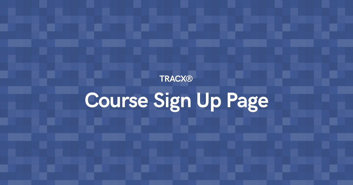 Course Sign Up Page