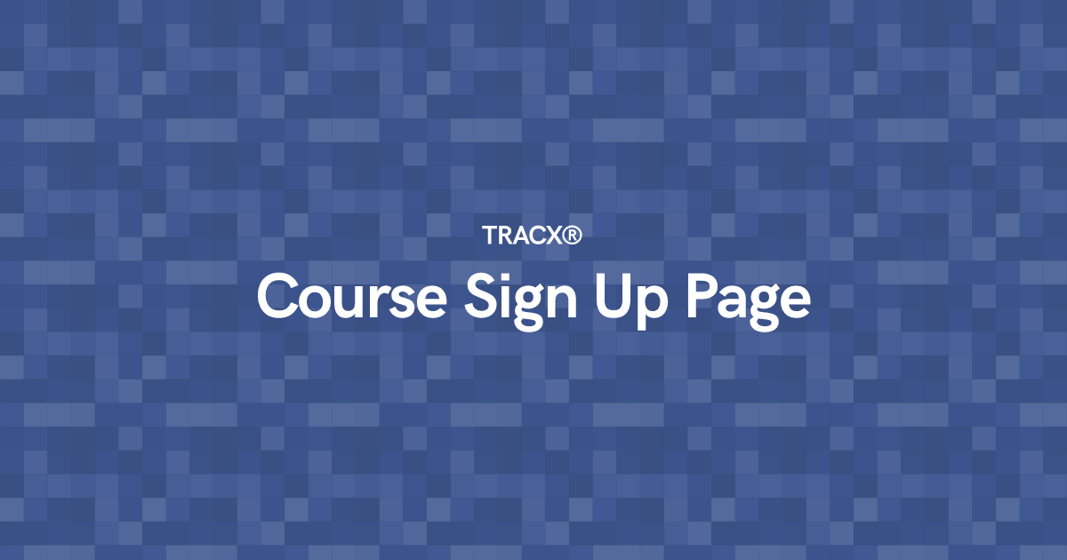 Course Sign Up Page