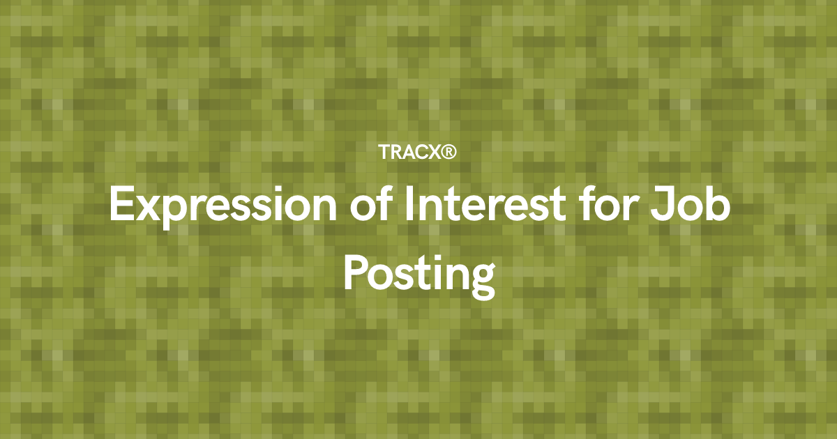 Expression of Interest for Job Posting