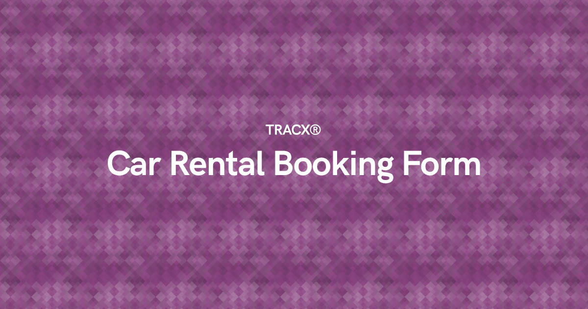 Car Rental Booking Form