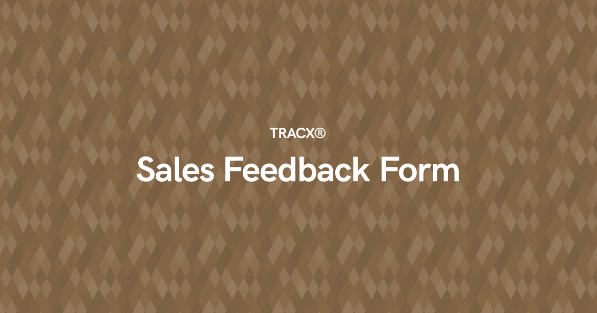 Sales Feedback Form